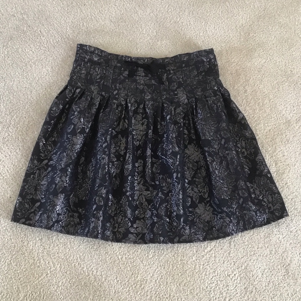 BCBGMaxAzria Skirt, Black/Silver, Size Small